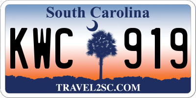 SC license plate KWC919