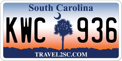 SC license plate KWC936