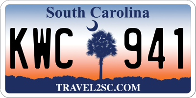 SC license plate KWC941