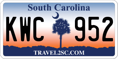 SC license plate KWC952