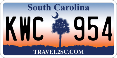 SC license plate KWC954