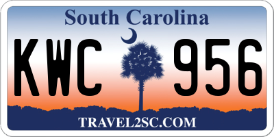 SC license plate KWC956