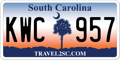 SC license plate KWC957