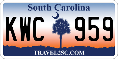 SC license plate KWC959