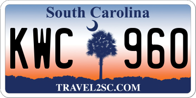 SC license plate KWC960