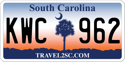 SC license plate KWC962