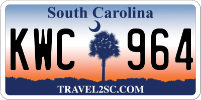 SC license plate KWC964