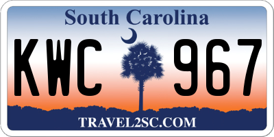 SC license plate KWC967