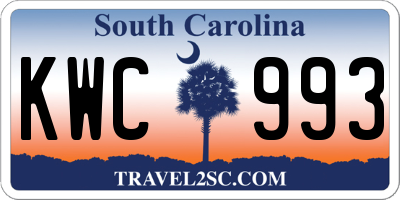 SC license plate KWC993