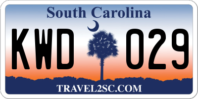 SC license plate KWD029