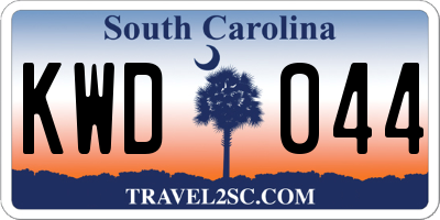 SC license plate KWD044
