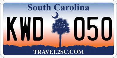 SC license plate KWD050