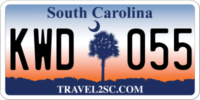 SC license plate KWD055