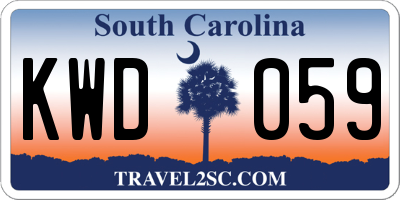 SC license plate KWD059
