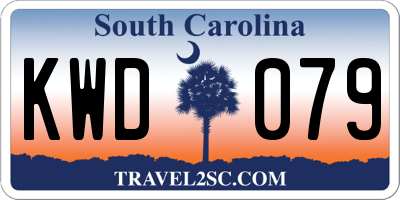 SC license plate KWD079