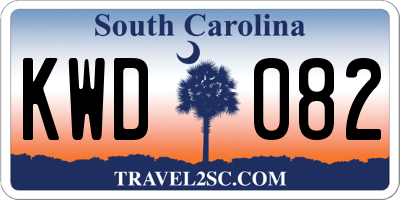 SC license plate KWD082