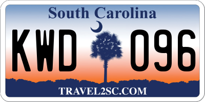 SC license plate KWD096