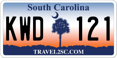 SC license plate KWD121