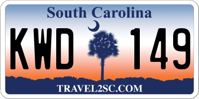 SC license plate KWD149
