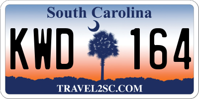 SC license plate KWD164