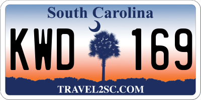 SC license plate KWD169