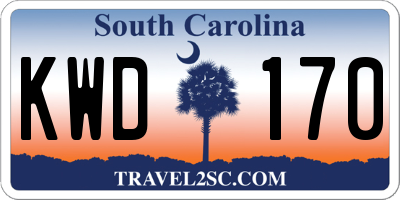 SC license plate KWD170