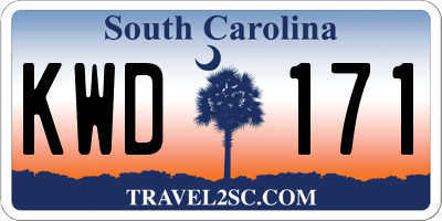 SC license plate KWD171