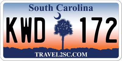 SC license plate KWD172