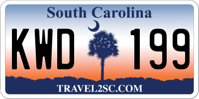 SC license plate KWD199