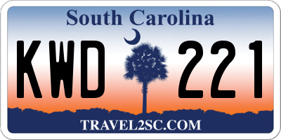 SC license plate KWD221