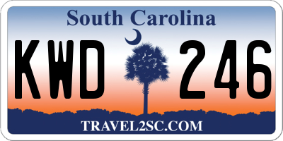 SC license plate KWD246