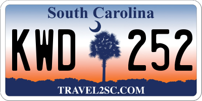 SC license plate KWD252