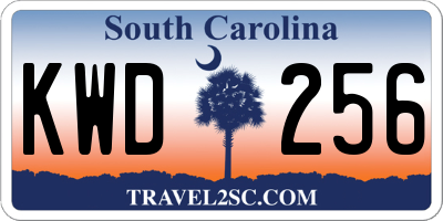 SC license plate KWD256