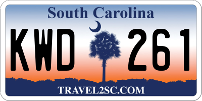 SC license plate KWD261