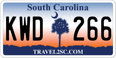 SC license plate KWD266