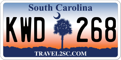 SC license plate KWD268