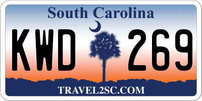 SC license plate KWD269