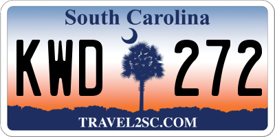 SC license plate KWD272