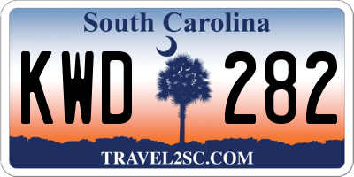 SC license plate KWD282