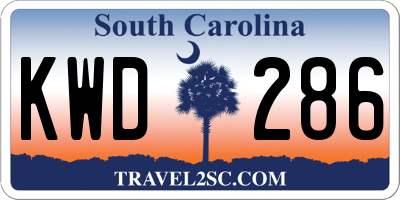 SC license plate KWD286