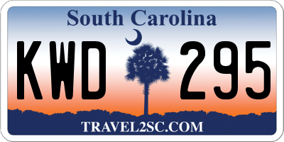 SC license plate KWD295