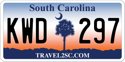SC license plate KWD297