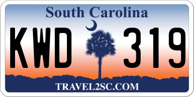 SC license plate KWD319