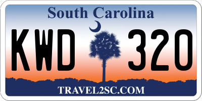 SC license plate KWD320