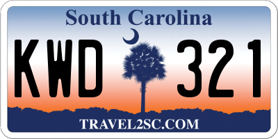 SC license plate KWD321