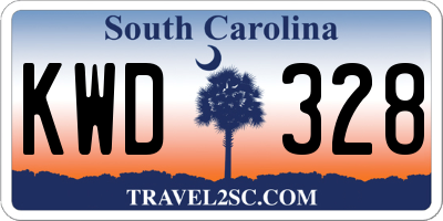 SC license plate KWD328