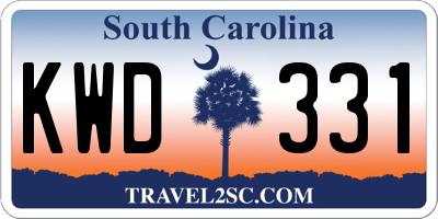 SC license plate KWD331