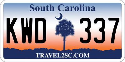 SC license plate KWD337