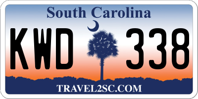 SC license plate KWD338