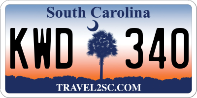 SC license plate KWD340